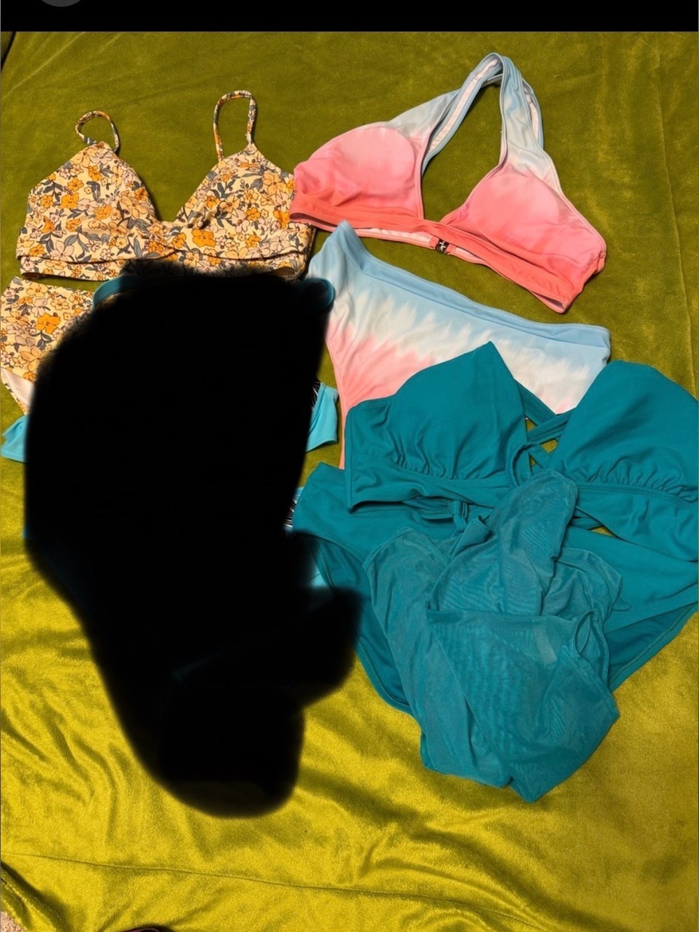 3pk XL Bikinis Various Brands Teal, Rainbow, Cupshe and Dorina